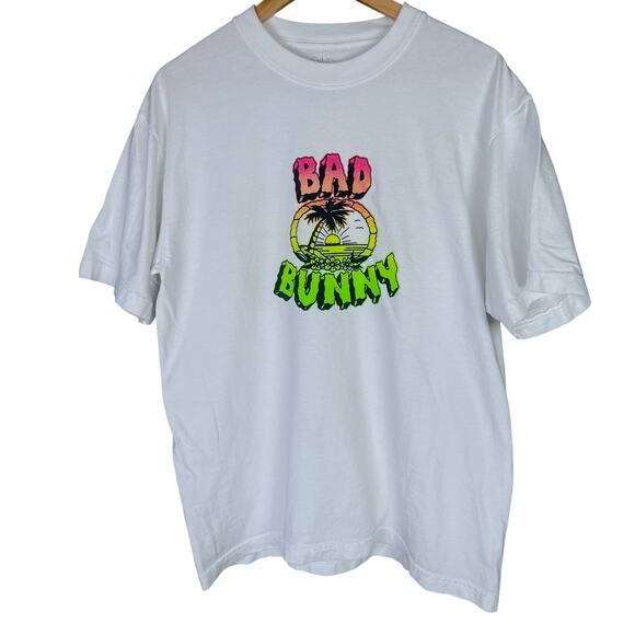 Unisex Bad Bunny Un Verano Sin Ti Concert Merch T-Shirt White Size M AUTH - Picture 1 of 3